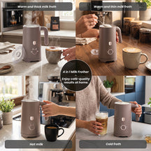 Berlinger Haus Elektrische Melkopschuimer 4-in-1 Taupe - 160 ml