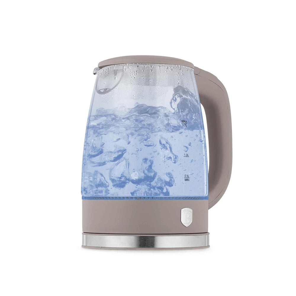 Berlinger Haus Waterkoker Glas Taupe - 1.7 Liter - 2200W