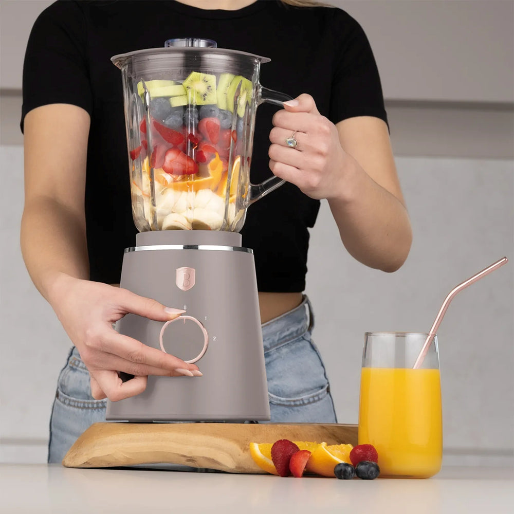 Berlinger Haus Blender Taupe - Glazen Kan - 1.5 Liter - 1000W