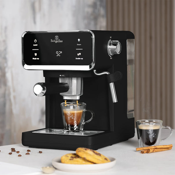 Berlinger Haus Espressomachine / Pistonmachine Digitaal Mat Zwart - 3-in-1 - 20 Bar - 1.0 Liter