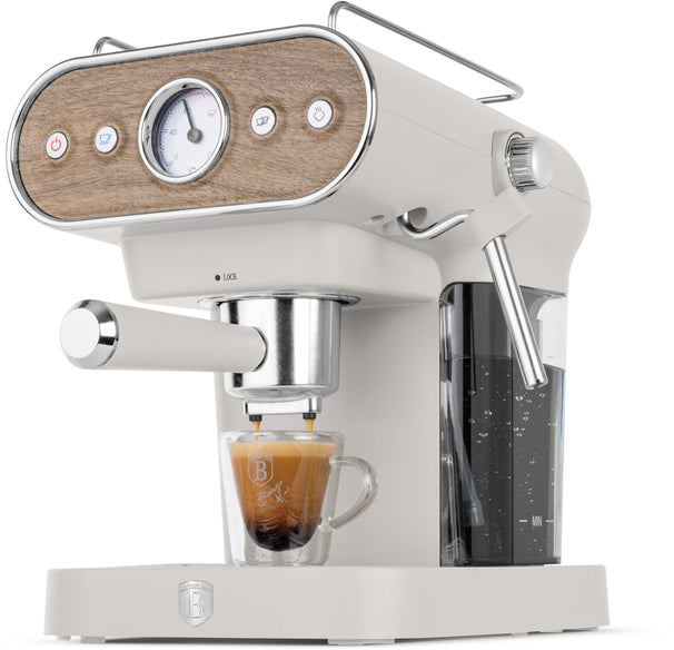 Berlinger Haus Espressomachine / Pistonmachine Digitaal Mat Crème - 3-in-1 - 20 Bar - 1.02Liter