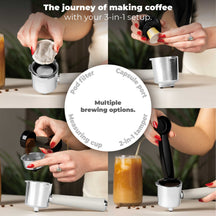 Berlinger Haus Espressomachine / Pistonmachine Digitaal Mat Crème - 3-in-1 - 20 Bar - 1.02Liter