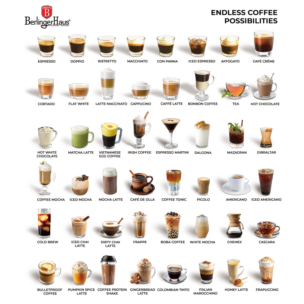 Berlinger Haus Espressomachine / Pistonmachine Digitaal Mat Crème - 3-in-1 - 20 Bar - 1.02Liter