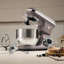 Berlinger Haus Keukenmachine Taupe - RVS Kom 6 Liter - 1500W