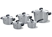 BK Pannenset Conical Cool 5-delig - RVS - Kookpan ø 16, 18, 20, 24 cm & Steelpan ø 16 cm