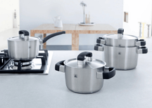 BK Pannenset Conical Cool 5-delig - RVS - Kookpan ø 16, 18, 20, 24 cm & Steelpan ø 16 cm