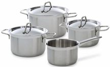 BK Pannenset Marmite 4-delig - RVS - Kookpan ø 16, 18, 20 cm & Steelpan ø 16 cm