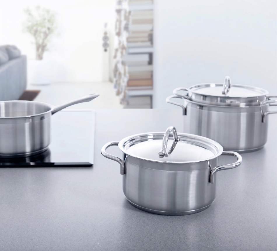 BK Pannenset Marmite 4-delig - RVS - Kookpan ø 16, 18, 20 cm & Steelpan ø 16 cm