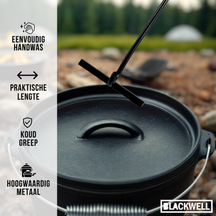 Blackwell Deksellifter voor Braadpan - Dutch Oven - Zwart Staal - 42 cm