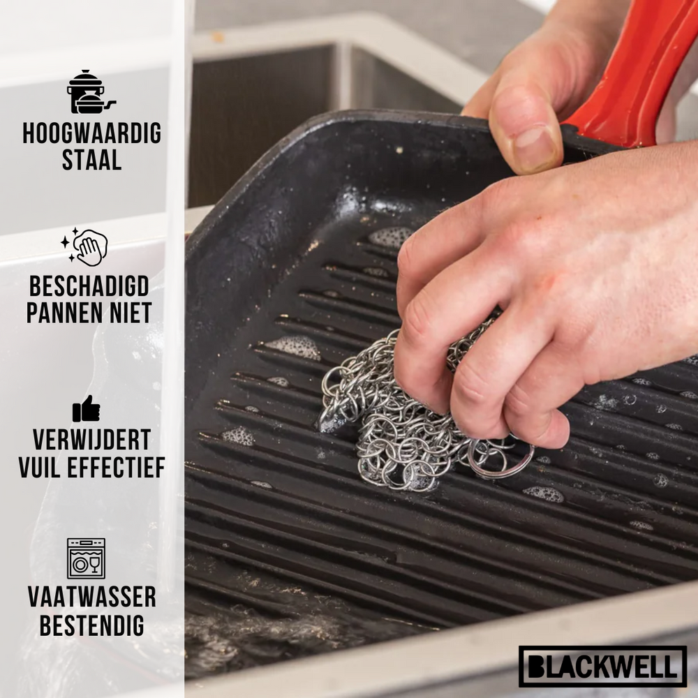 Blackwell Koekenpannenset Skillets Gietijzer 3-Delig ø 16, 20 & 25 cm - geschikt voor alle warmtebronnen - zonder anti-aanbaklaag