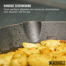Blackwell Koekenpan Skillet Gietijzer ø 16 cm - geschikt voor alle warmtebronnen - zonder anti-aanbaklaag