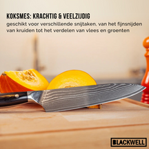 Blackwell Koksmes Japanse stijl - 67 lagen damaststaal - VG10 - 20 cm