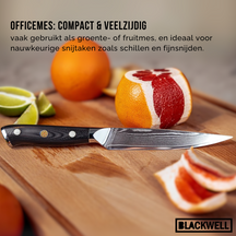 Blackwell Messenset (Koksmes + Officemes) - Japanse stijl - 67 lagen damaststaal - VG10 - 2-delig