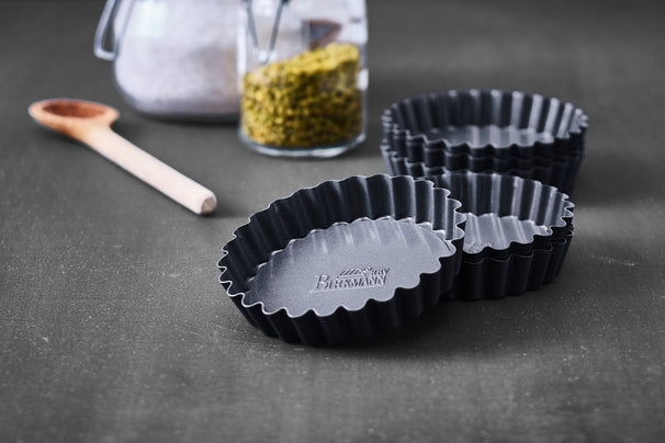 Birkmann Taartvorm / Bakvorm / Quichevorm met losse bodem Premium Baking ø 10 x 2 cm - 6 Stuks