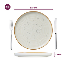 Cosy & Trendy Serviesset Baltic Vanilla 18-delig / 6 personen - 6 dinerborden, 6 ontbijtborden en 6 kommen