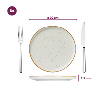 Cosy & Trendy Ontbijtborden / Dessertborden - Baltic Vanilla ø 20 cm - 6 stuks