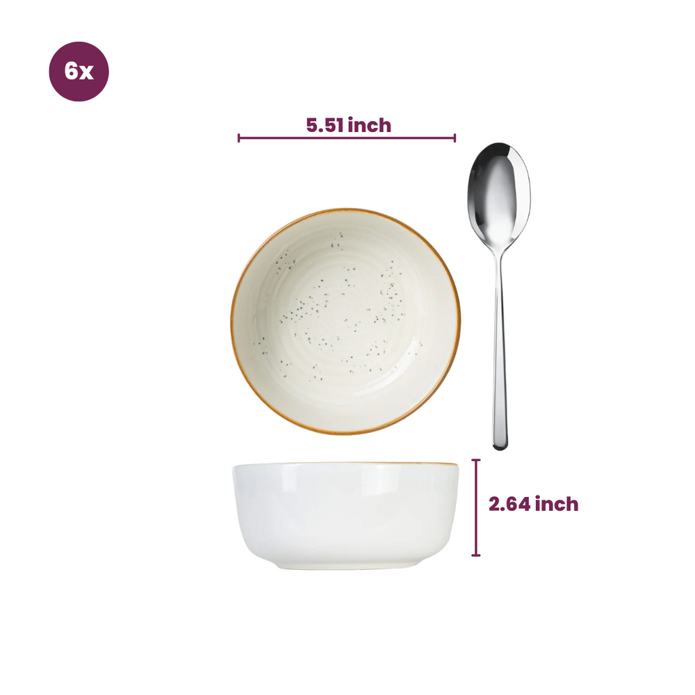 Cosy & Trendy Soepkommen / Kommen Baltic Vanilla ø 14 cm - 6 stuks