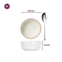 Cosy & Trendy Serviesset Baltic Vanilla 18-delig / 6 personen - 6 dinerborden, 6 ontbijtborden en 6 kommen