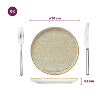 Cosy & Trendy Serviesset Baltic Luna 18-delig / 6 personen - 6 dinerborden, 6 ontbijtborden en 6 kommen