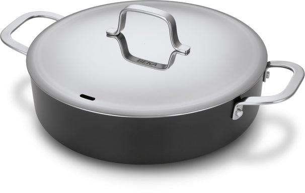 Beka Hapjespan / Sauteerpan met deksel Maestro Alu ø 28 cm - keramische anti-aanbaklaag