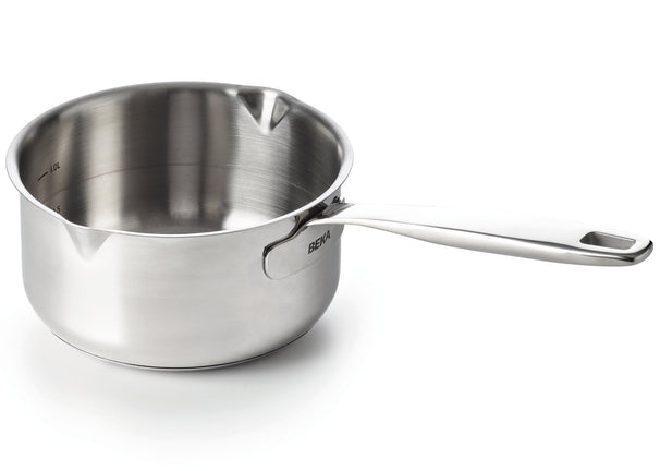 Beka Steelpan Maestro RVS met 2 giettuiten ø 14 cm / 1 liter - geschikt voor alle warmtebronnen
