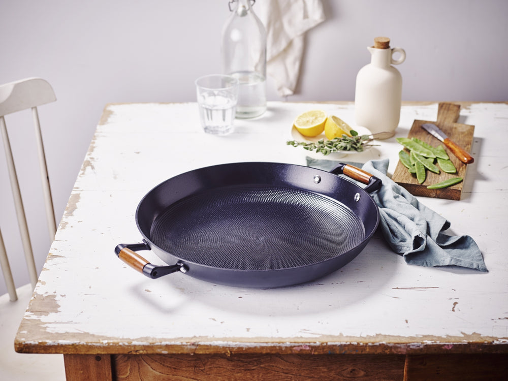 Beka Paella pan met 2 zijgrepen Mandala Gietijzer ø 36 cm - keramische anti-aanbaklaag - geschikt voor alle warmtebronnen