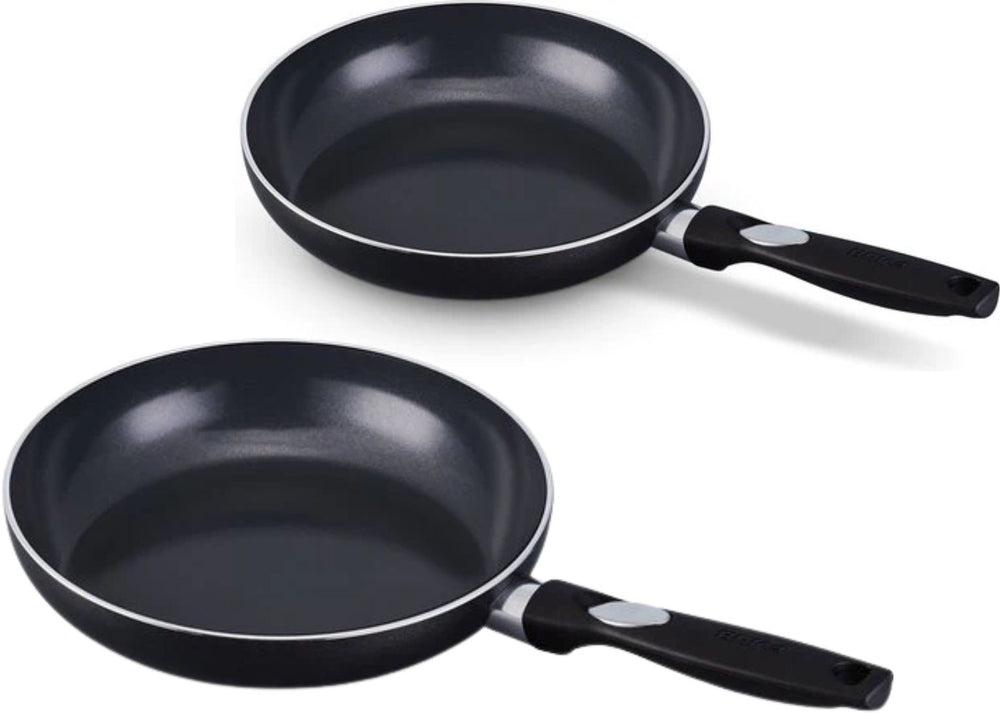 Sola Pannenset Pearl 7-Delig RVS - Downdraft geschikt - Kookpan ø 16, 18, 20 cm & Steelpan ø 16 cm + Koekenpan ø 24, 28 cm + Braadpan ø 24 cm
