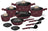 BerlingerHaus Pannenset Mat Bordeaux 11-Delig - Kookpan ø 20, 24, 28 cm, Koekenpan ø 24, 28 cm & Steelpan ø 16 cm - geschikt voor alle warmtebronnen