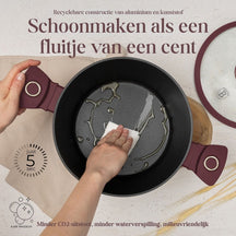 BerlingerHaus Pannenset Mat Bordeaux 11-Delig - Kookpan ø 20, 24, 28 cm, Koekenpan ø 24, 28 cm & Steelpan ø 16 cm - geschikt voor alle warmtebronnen