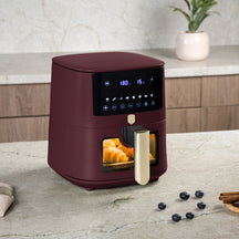 BerlingerHaus Airfryer XL Mat Bordeaux - met Kijkvenster - 5 Liter - 1400W
