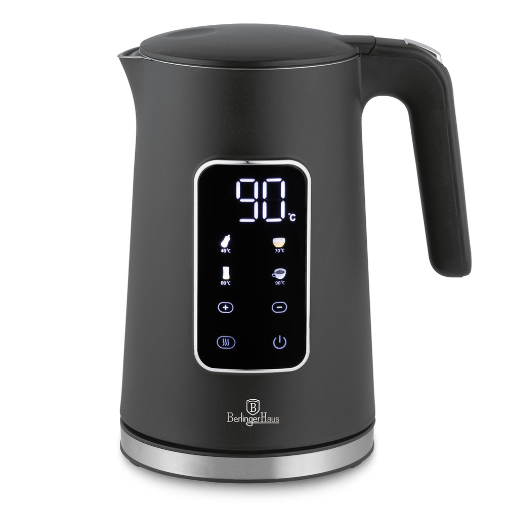 BerlingerHaus Waterkoker Digitaal Mat Antraciet - Temperatuurinstelling - 1.7 Liter - 2200W