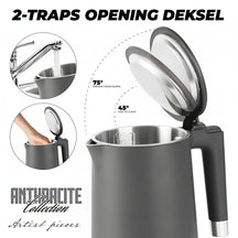 BerlingerHaus Waterkoker Dubbelwandig Mat Antraciet - 1.7 Liter - 1800W