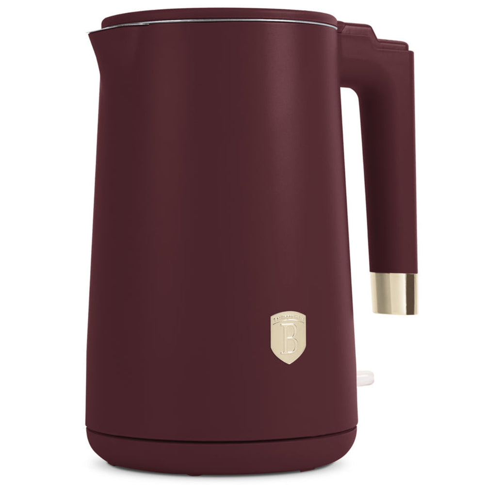 BerlingerHaus Waterkoker Dubbelwandig Mat Bordeaux - 1.7 Liter - 1800W