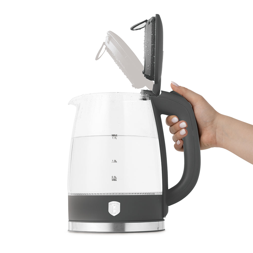 BerlingerHaus Waterkoker Glas Mat Antraciet - 1.7 Liter - 2200W