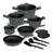 BerlingerHaus Pannenset Mat Groen 11-Delig - Kookpan ø 20, 24, 28 cm, Koekenpan ø 24, 28 cm & Steelpan ø 16 cm - Geschikt voor alle warmtebronnen