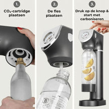BerlingerHaus Bruiswatermaker Mat Antraciet - Barometer - Inclusief 2 Flessen