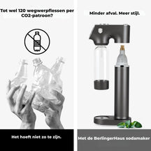 BerlingerHaus Bruiswatermaker Mat Antraciet - Barometer - Inclusief 2 Flessen
