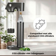 BerlingerHaus Bruiswatermaker Mat Antraciet - Barometer - Inclusief 2 Flessen