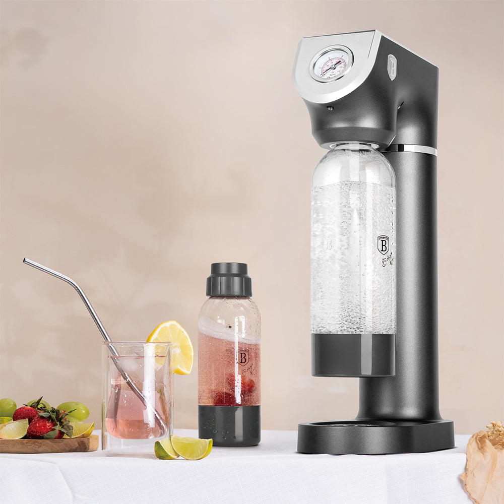 BerlingerHaus Bruiswatermaker Mat Antraciet - Barometer - Inclusief 2 Flessen