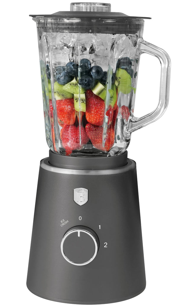 BerlingerHaus Blender Mat Antraciet - Glazen Kan - 1.5 Liter - 1000W