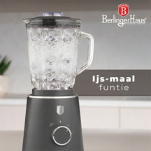 BerlingerHaus Blender Mat Antraciet - Glazen Kan - 1.5 Liter - 1000W