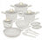 BerlingerHaus Pannenset Mat Crème 11-Delig - Kookpan ø 20, 24, 28 cm, Koekenpan ø 24, 28 cm & Steelpan ø 16 cm - Geschikt voor alle warmtebronnen