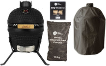 Bighorn Kamado BBQ Startersset - Kamado 13 inch - met Houtskool, Aanmaakwokkels & beschermhoes