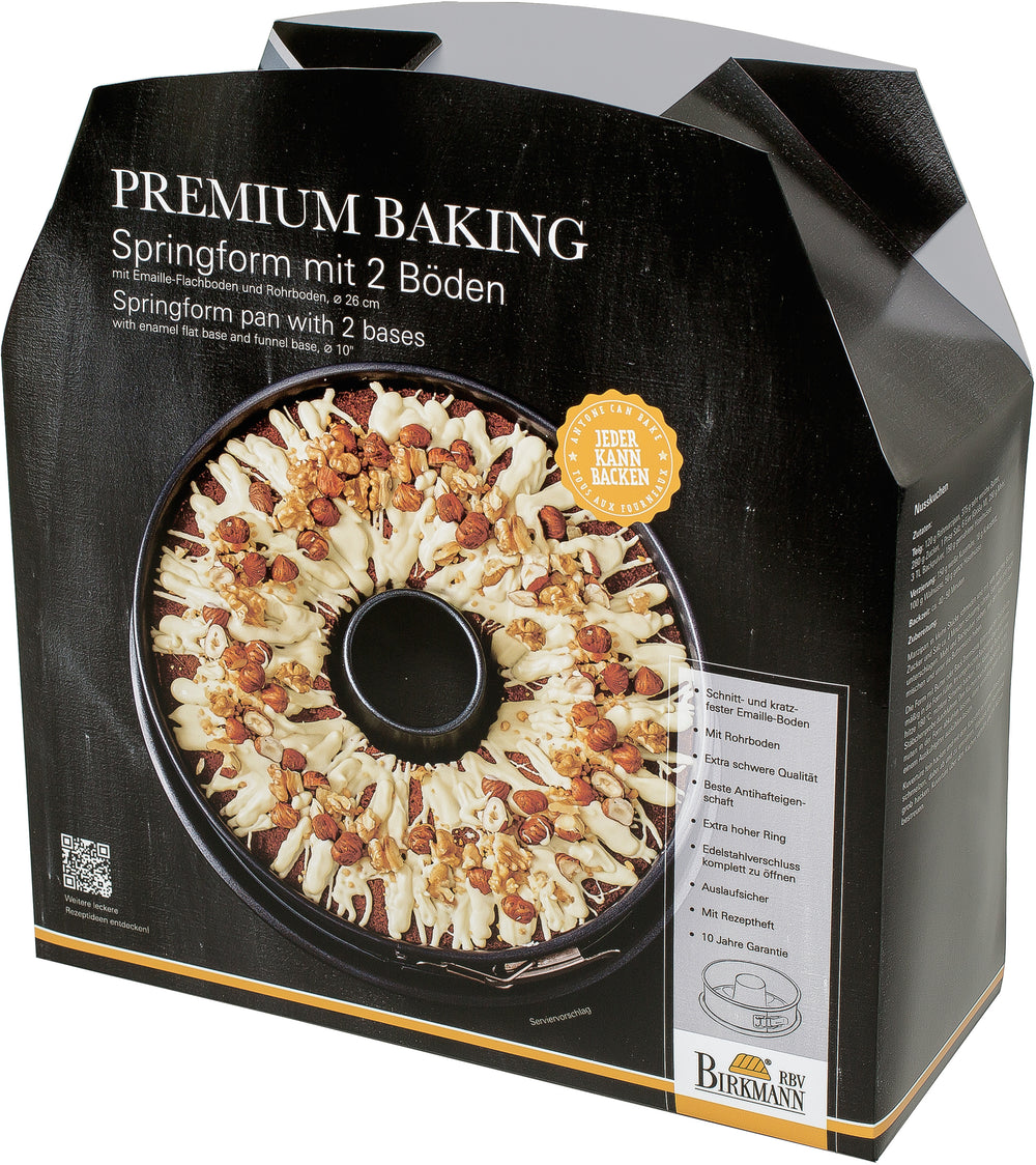 Birkmann Springvorm Premium Baking met 2 Bodems - Geëmailleerde bodem - PFOA-vrij - ø 26 cm