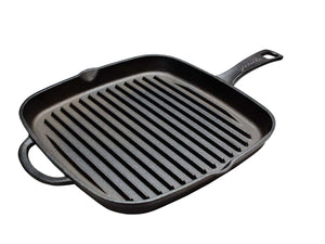 Blackwell Grillpan Cast Iron Gietijzer - 26 x 26 cm - geschikt voor alle warmtebronnen - zonder anti-aanbaklaag