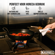 Blackwell Koekenpannenset Carbon Staal 3-delig - ø 20, 24 & 28 cm - geschikt voor alle warmtebronnen - zonder anti-aanbaklaag