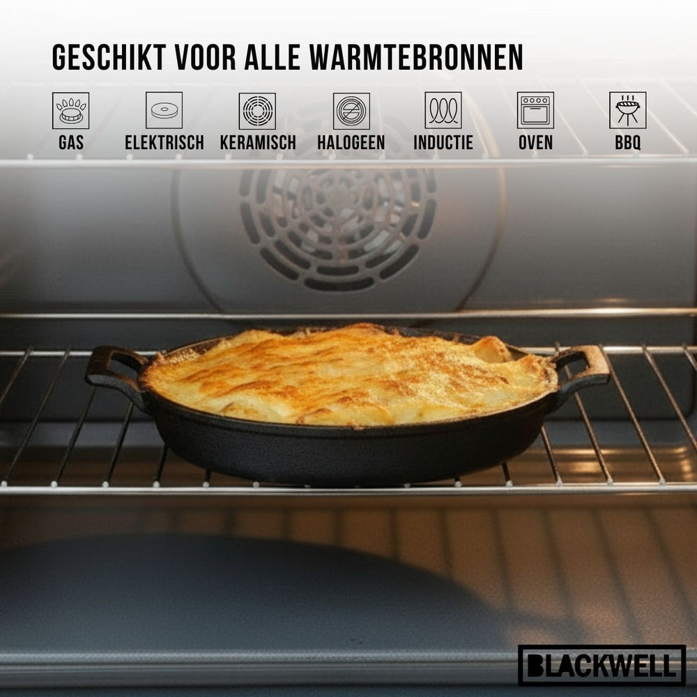 Blackwell Koekenpan met handvaten Cast Iron - Gietijzer - ø 20 cm - zonder anti-aanbaklaag