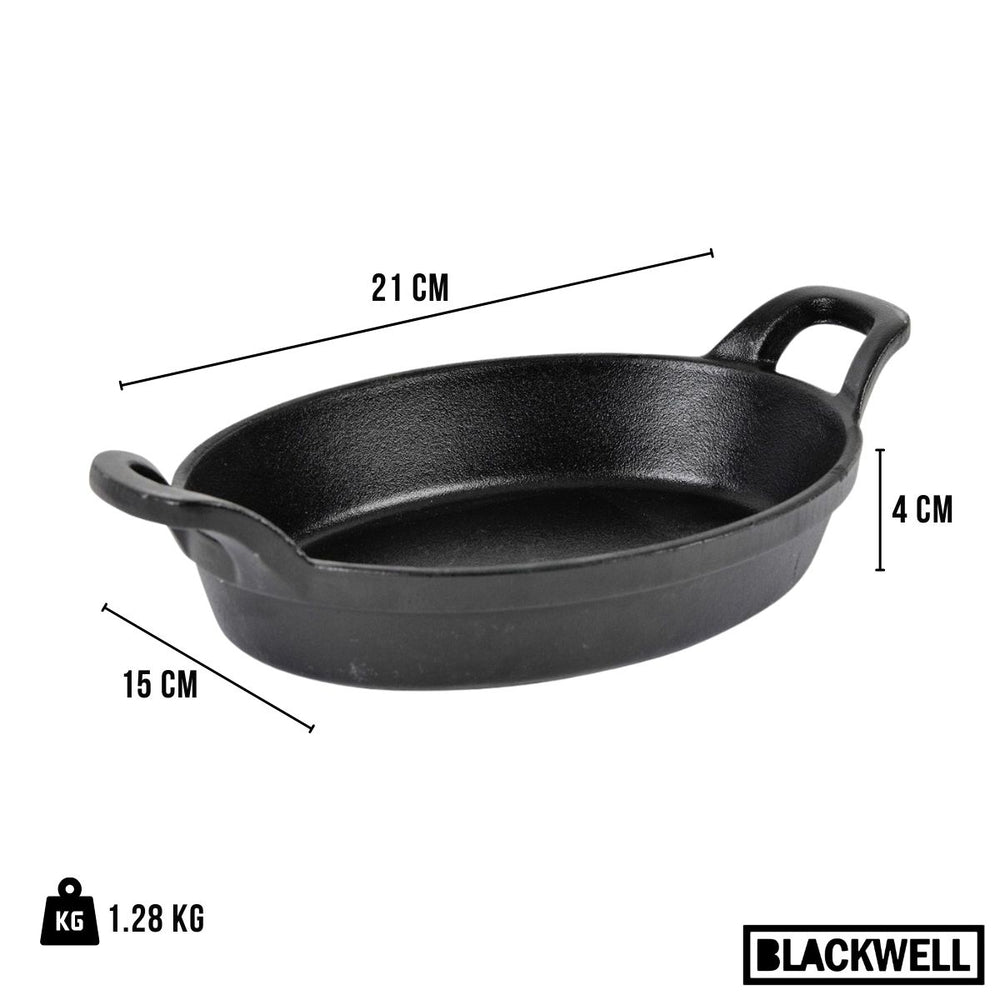 Blackwell Ovenschaal Cast Iron Gietijzer Ovaal 21 x 15 x 4 cm - zonder anti-aanbaklaag