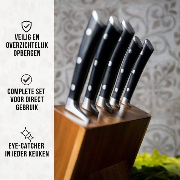 Blackwell Messenblok - Deluxe - Koksmes, Broodmes, Vleesmes, Officemes & Schilmes 6-delig