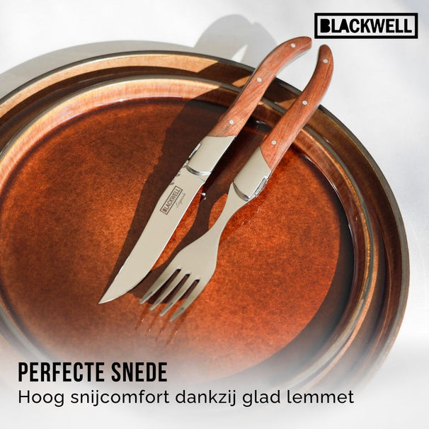 Blackwell Steakmessen Laguiole - Rozenhout - 6 Stuks